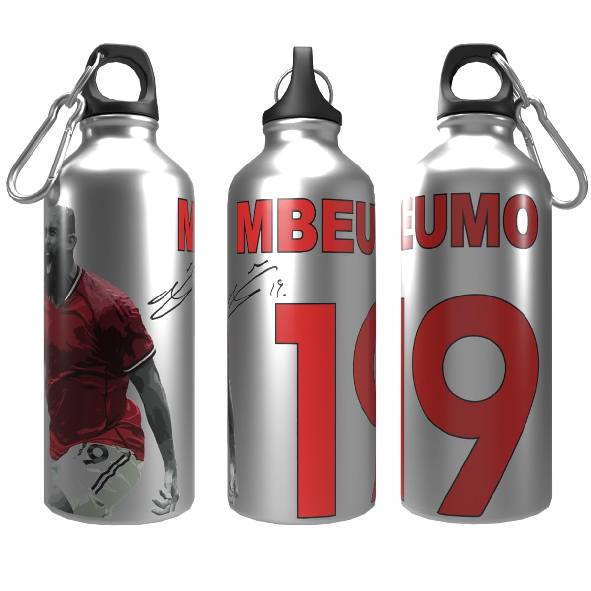 Partisan Silver United Mbeumo Aluminium 2-Lid Water Bottle (, 750, Millilitres)