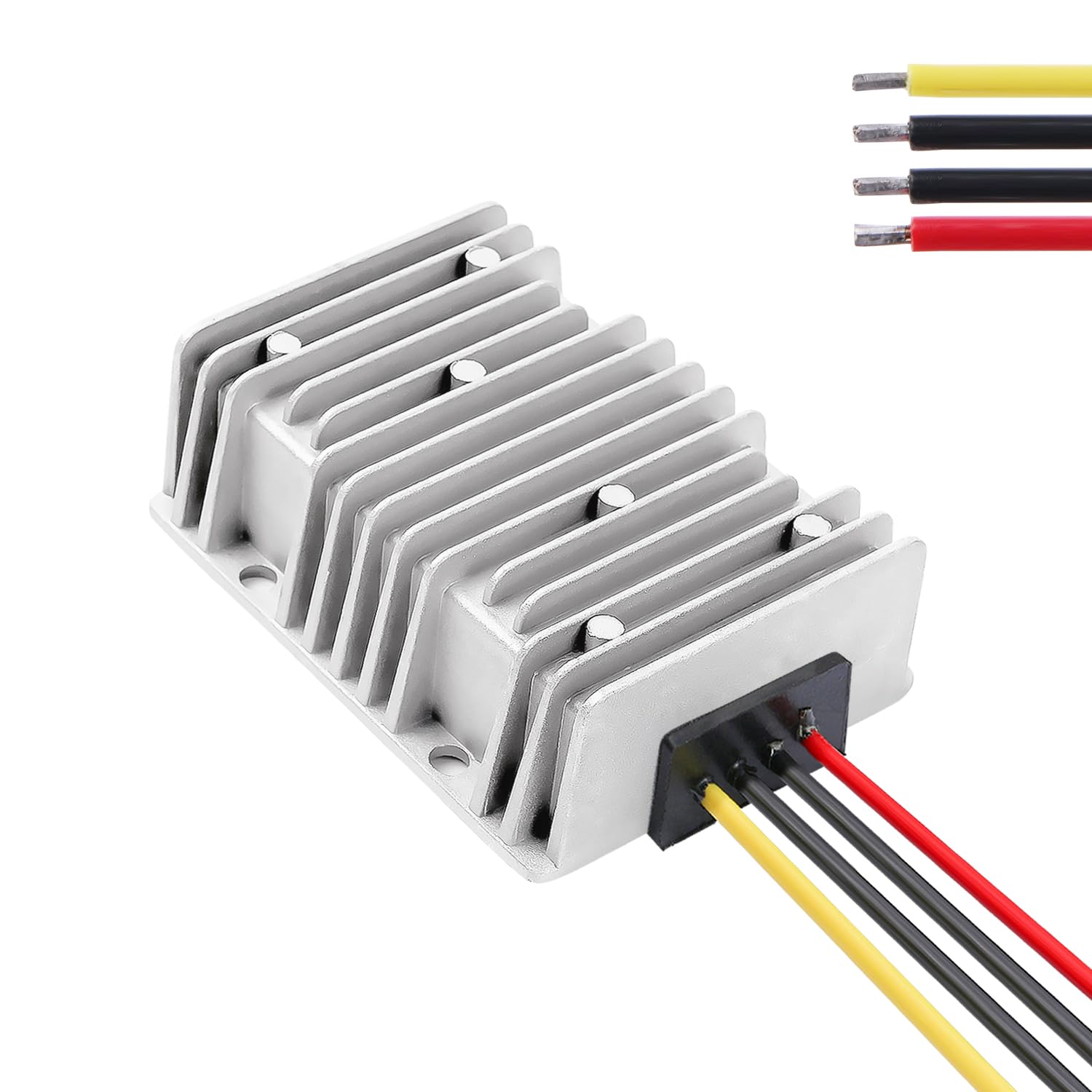 Stabilizzatore DC DC 8V-40V a 13.8V Boost Buck Converter 25A, Convertitore automatico impermeabile Regolatore di tensione Step Up/Down 13.8V Volt Modulo trasformatore