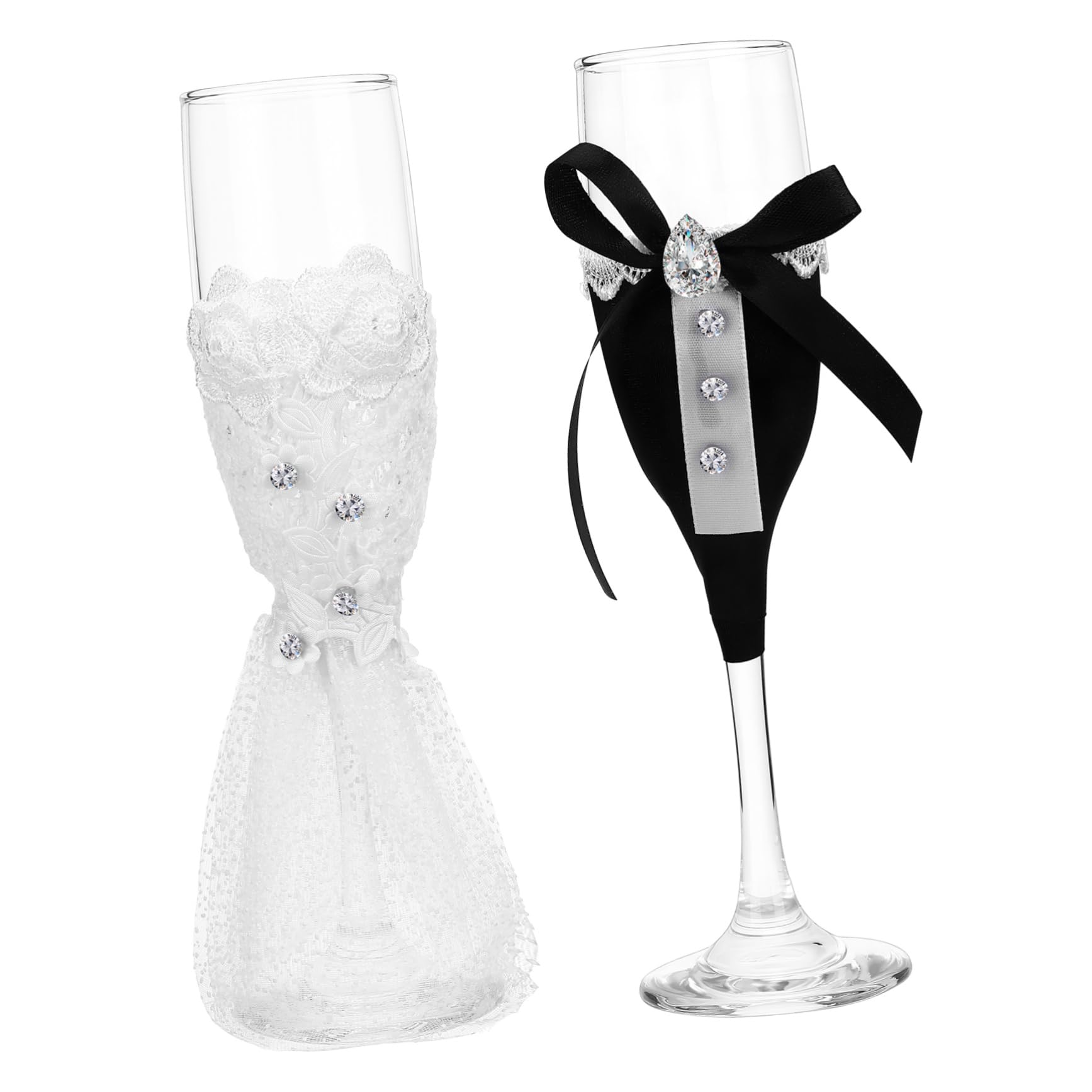 Verres à vin décoratifs Mobestech en verre vintage pour toasts et mariages élégants