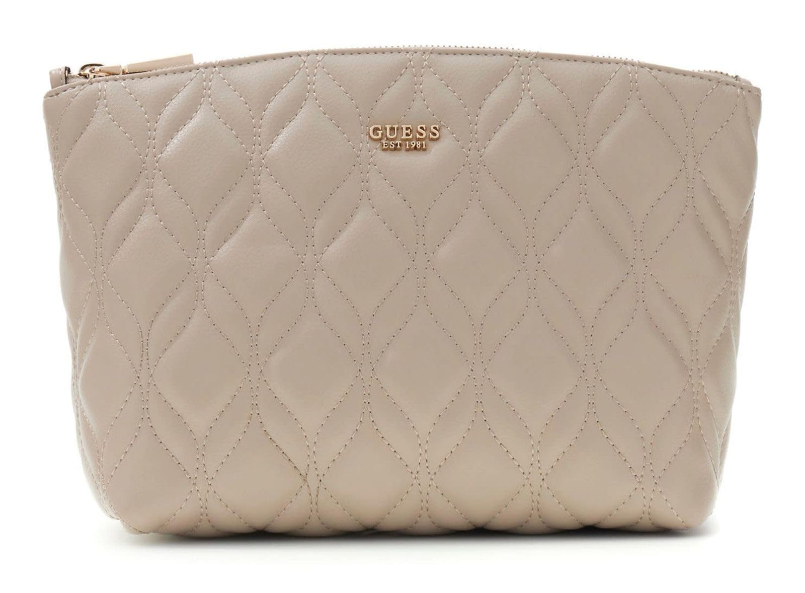 GUESS Kulturbeutel Maxine Top Zip Cosmetic Bag Light Taupe