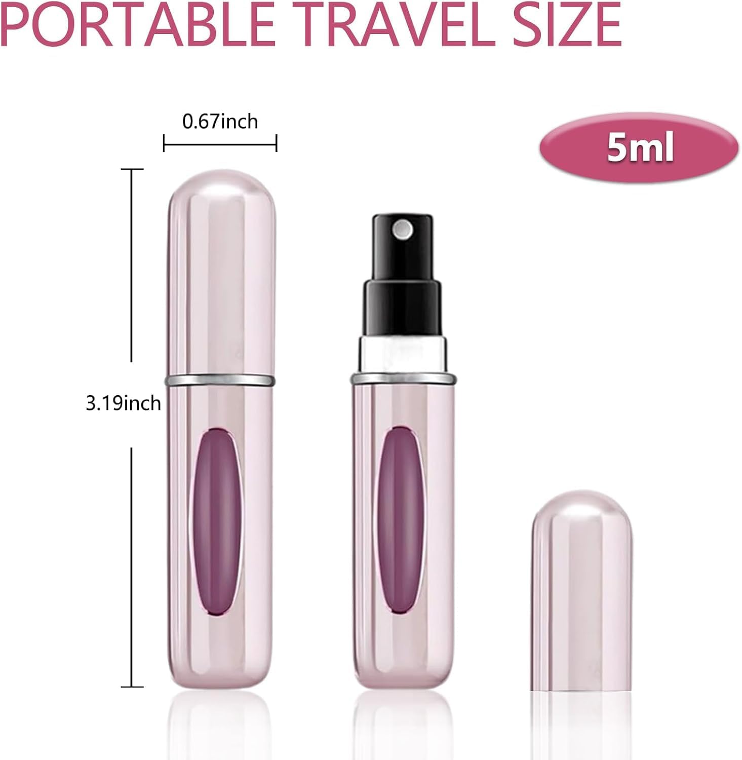 Storn 1 PCS Mini Perfume Bottle | Refillable Travel Perfume Atomizer Spray Bottle | Portable Empty Scent Container for Travel, Purse & Pocket Use (Multicolor) 1