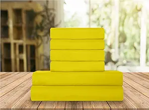 Elegant Comfort Luxury Soft Bed Sheets 1500 Premium Hotel Quality Microfiber Softness Wrinkle and Fade Resistant (6-Piece) Bedding Set, Full, Yellow