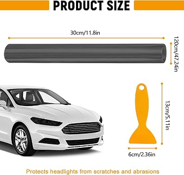Car Headlight Tint Film,Waterproof Tail Light Tint(Light Black)