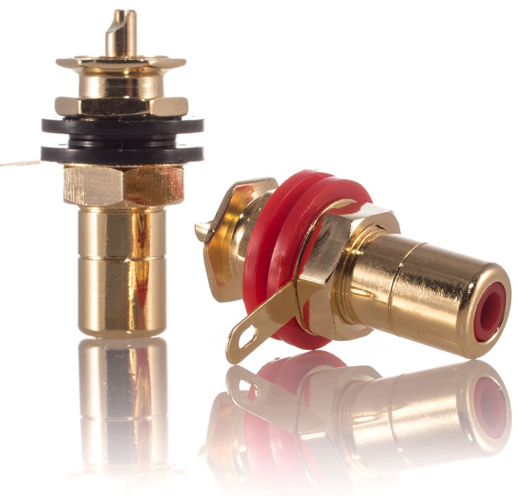 FURUTECH FP-900 G - Coppia Di Prese RCA Da Pannello Con Corpo In Ottone - Foto 8