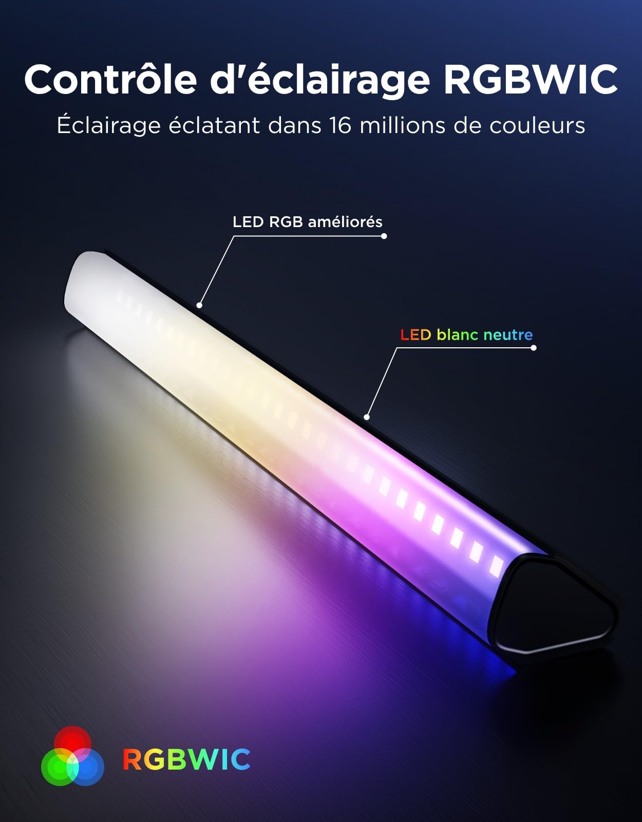 Govee RGBWIC TV Light Bars, Rétroéclairage WiFi pour TV 45-70 pouces