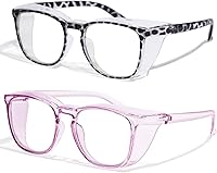 Vista 2 de Gafas de seguridad antivaho transparente con bloqueo de luz azul para protección ocular, gafas de enfermería para mujeres y hombres