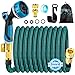 Gartenschlauch Flexibel 30M, Wasserschlauch Flexibler Gartenschlauch mit 3/4"&1/2"Verbinder aus Messing, Flexschlauch Garten Schlauch mit 10-Funktionsdüse Brause, Dehnbarer Gartenschläuche Hose