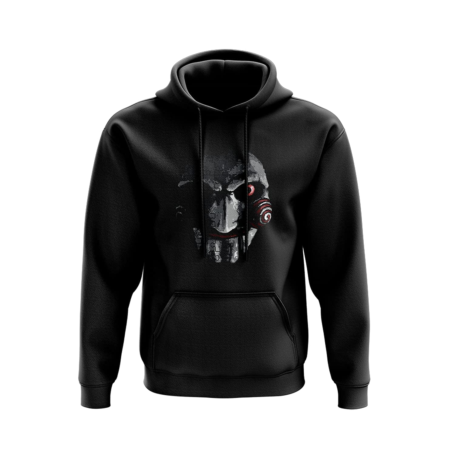 SmartyPants Billy The Puppet Hoodie - Novelty Film Movie Horror Gift Idea 80% Ringspun Cotton Polyester (Black, 2XL)