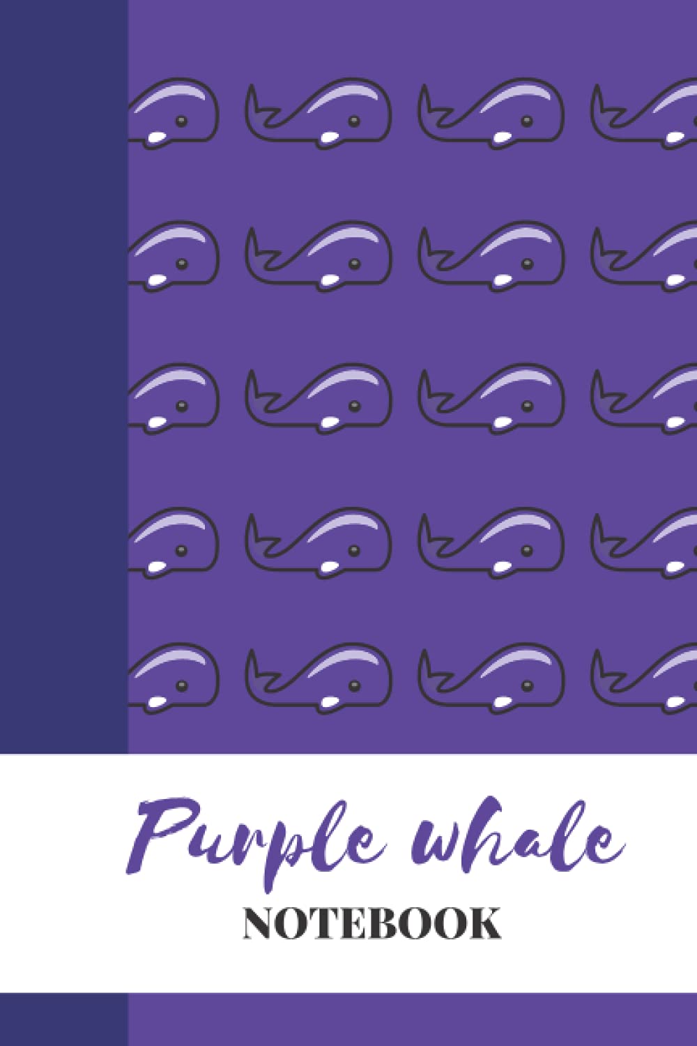 Purple Whale Notebook: Cute Purple Whale Notebook Blank Lined Journal