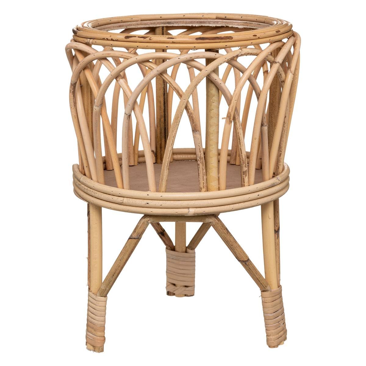 Atmosphera - Pot Carmen - beige - rotin H39 cm