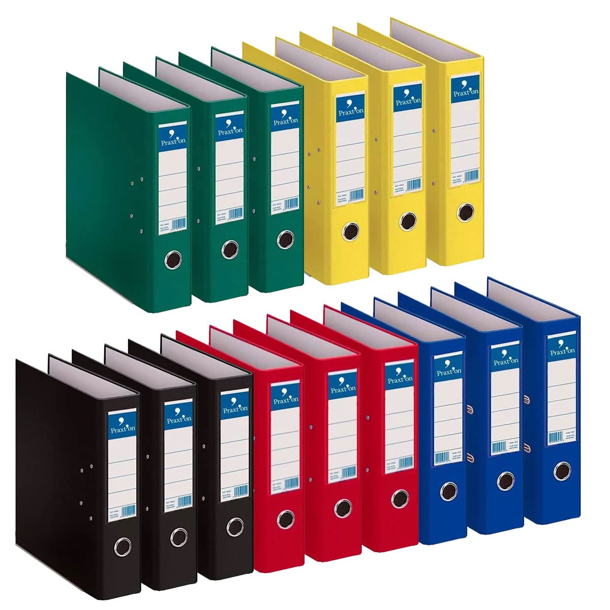 Archivador Palanca A-Z PRAXTON, Din-A4 Ancho 70 mm. (Pack x15, Multicolor)