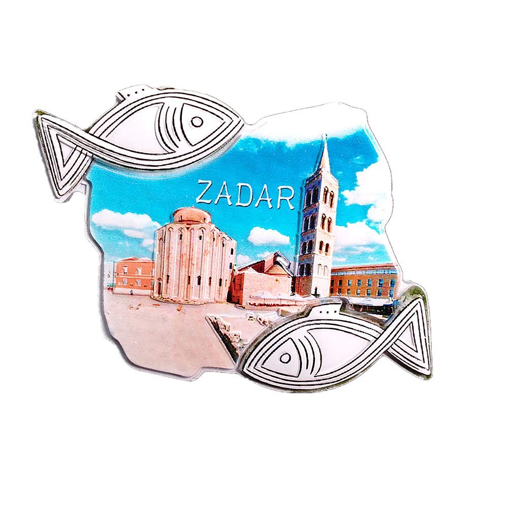 Muyu Magnet Zadar Croatia 3D Fridge Magnet Tourist Souvenir Gift Collection Home Kitchen Decoration Magnetic Sticker Croatia Refrigerator Magnet