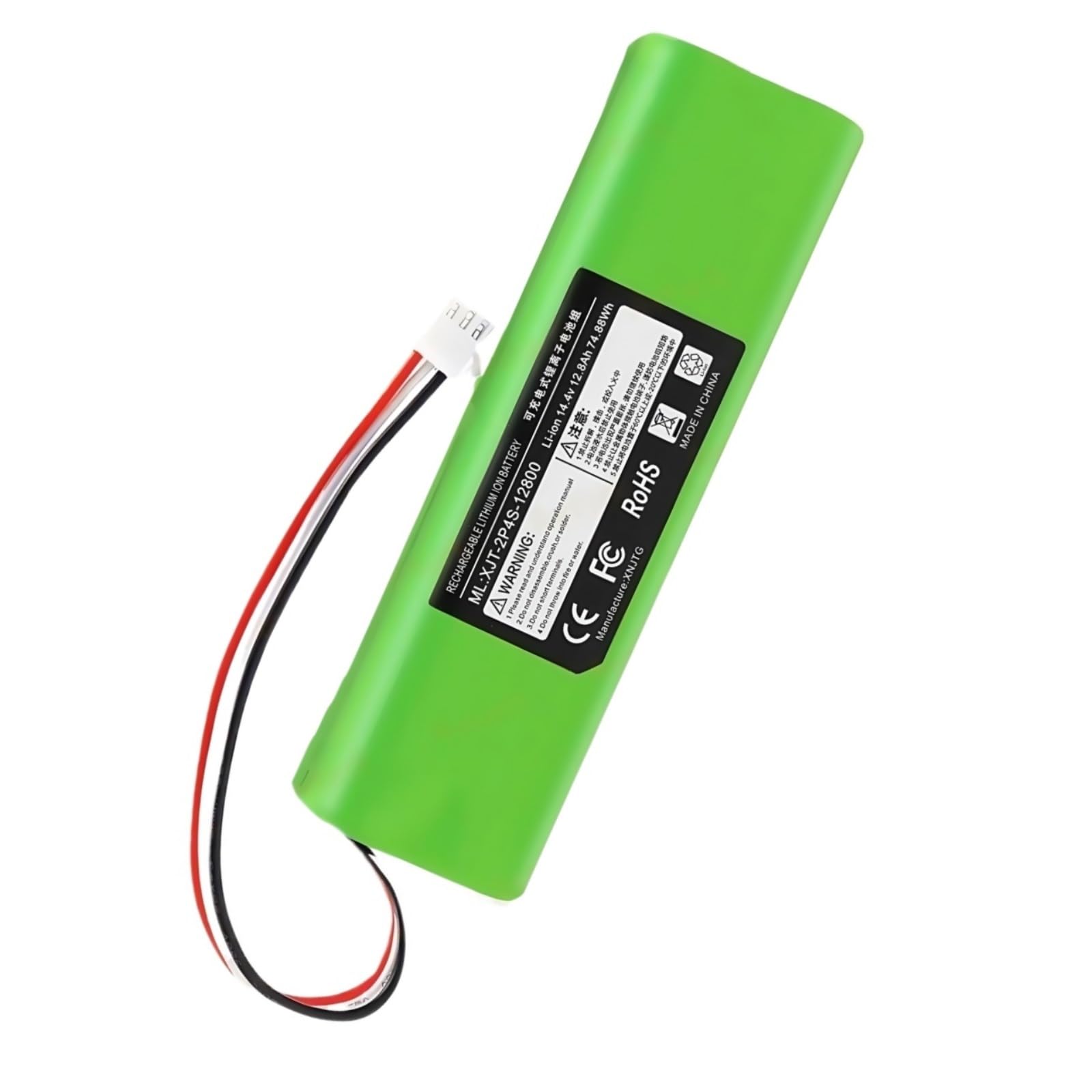 qmcfns Robot Vacuum Cleaner Replacement Battery Compatible With Neatsvor X520 X600 Pro 14.4v 5200mAh Lithium Battery