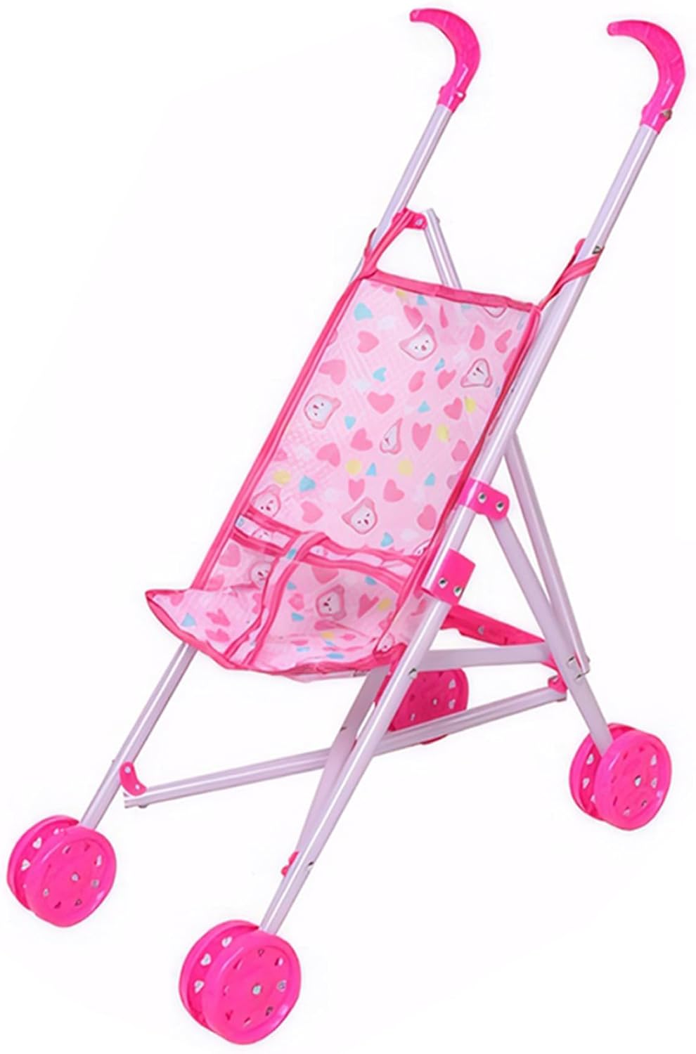 Baby Doll Stroller Stroller Doll Stroller 9.84"x19.29"x20.87" Foldable Baby Doll Stroller with Sturdy Frame Toy Stroller for Toddlers Girls Boys