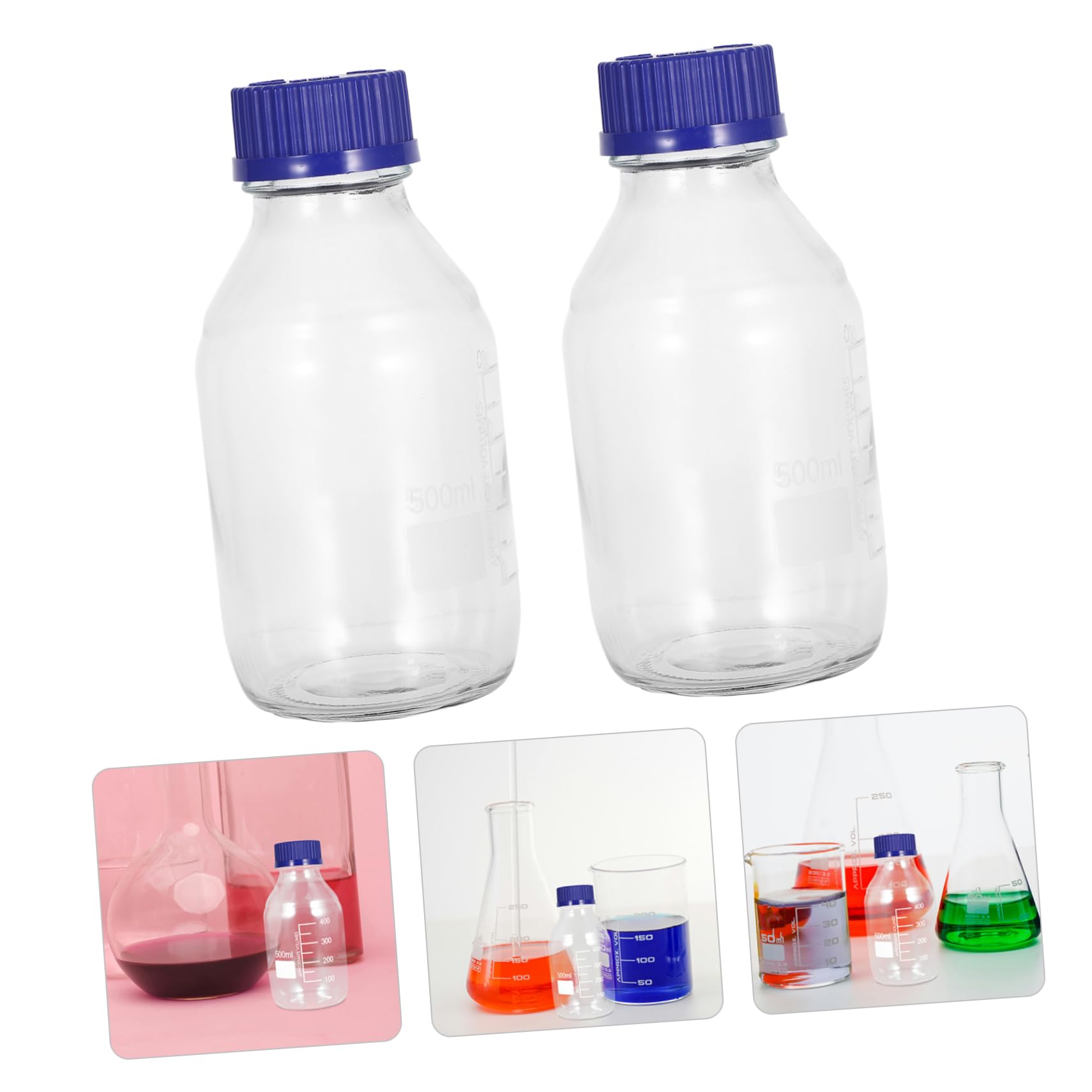 Cabilock 5 Set Bottiglie Reagenti Chiusura Per Laboratori E Esperimenti Scientifici Trasparenti E Leggere Facili Da Trasportare E Utilizzare 2 Pezzi*5