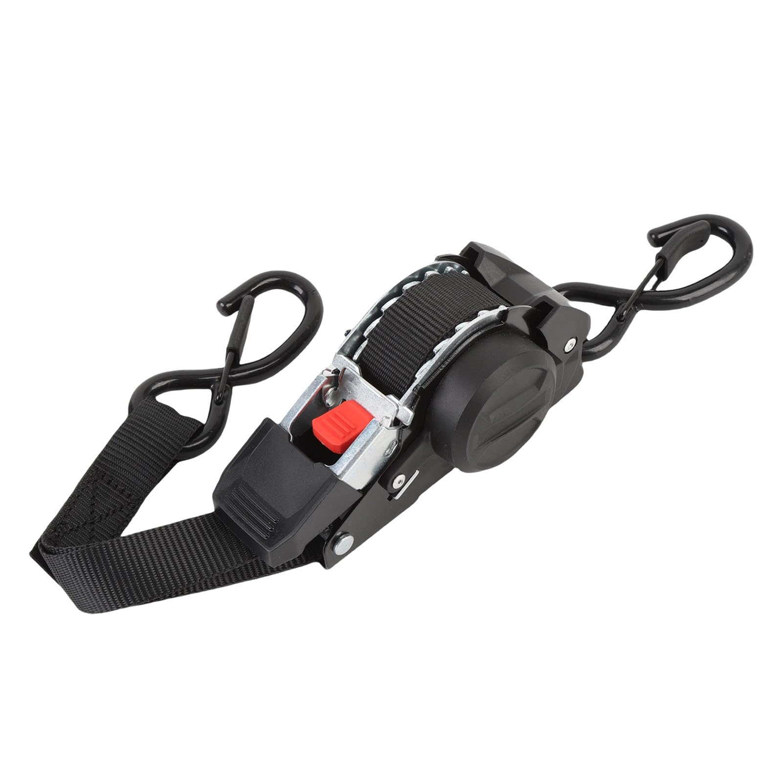 Mingzhe Automatisch Einziehbare Ratschengurte, 2,5 cm X, 1760 Lbs Bruchfestigkeit, Spanngurte mit S-Haken für Boot, Jetski, Motorrad, ATV