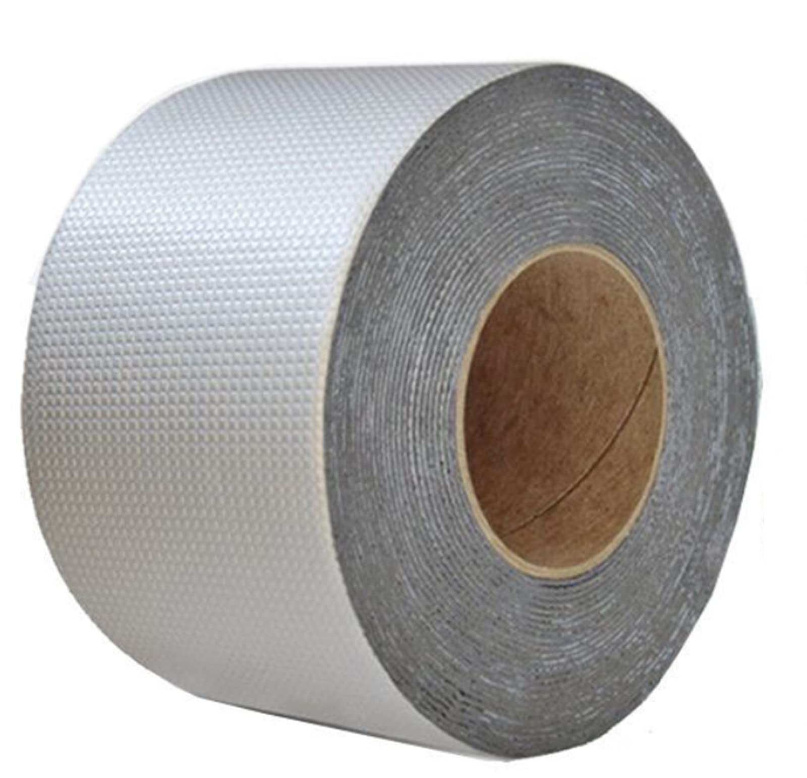 Nastro butilico, Nastro per tetti, Nastro in Alluminio da 2/4 Pollici x 16/33 Piedi con Adesivo in Gomma butilica for finestre e raccordi for tetti in Metallo, rattoppi(10cm*10m)