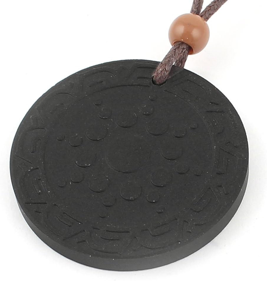 ZHuidjo Ceramic Double String Graven Dots Round Design Dangled Necklace Black (SN: cff 832 43f 179 0a2)