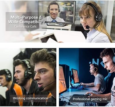 AKKE 3.5mm Detachable Gaming Microphone Boom Replacement, Compatible with Select PDP Afterglow AG6, Turtle Beach Stealth/Recon/Ear Force Headsets, 7.5 in, Verify Fit Before Buying