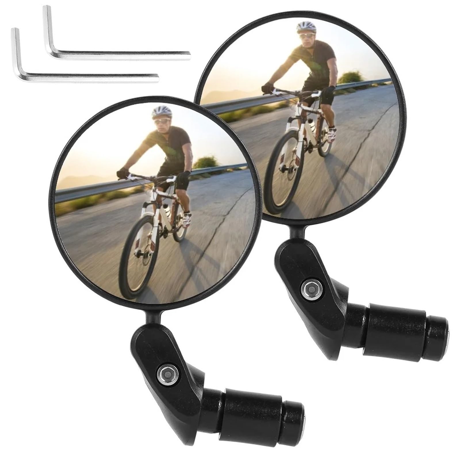 Lenker Rückspiegel Roller 2Pcs Rückspiegel Einstellbar 360 ° Drehbare Weitwinkel Radfahren Fahrrad Spiegel Für Universal Lenker