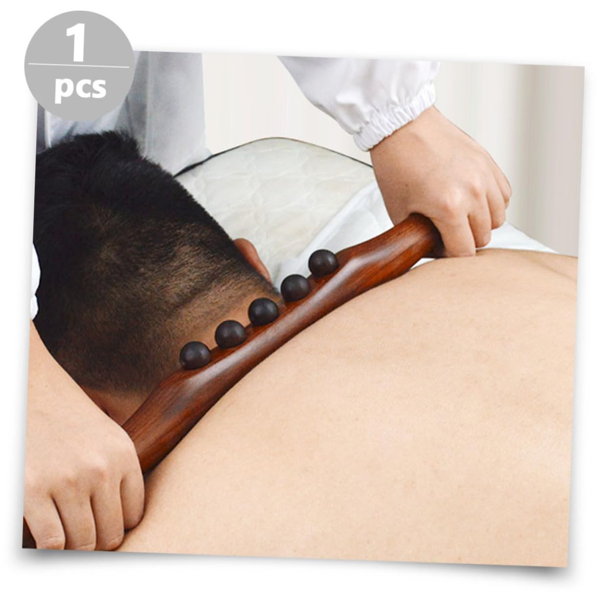 Healvian 2piezas Bastón De Masaje De Madera Para Relajación Muscular Herramienta De Gua Para Cuerpo Completo Para Espalda Cuello Piernas