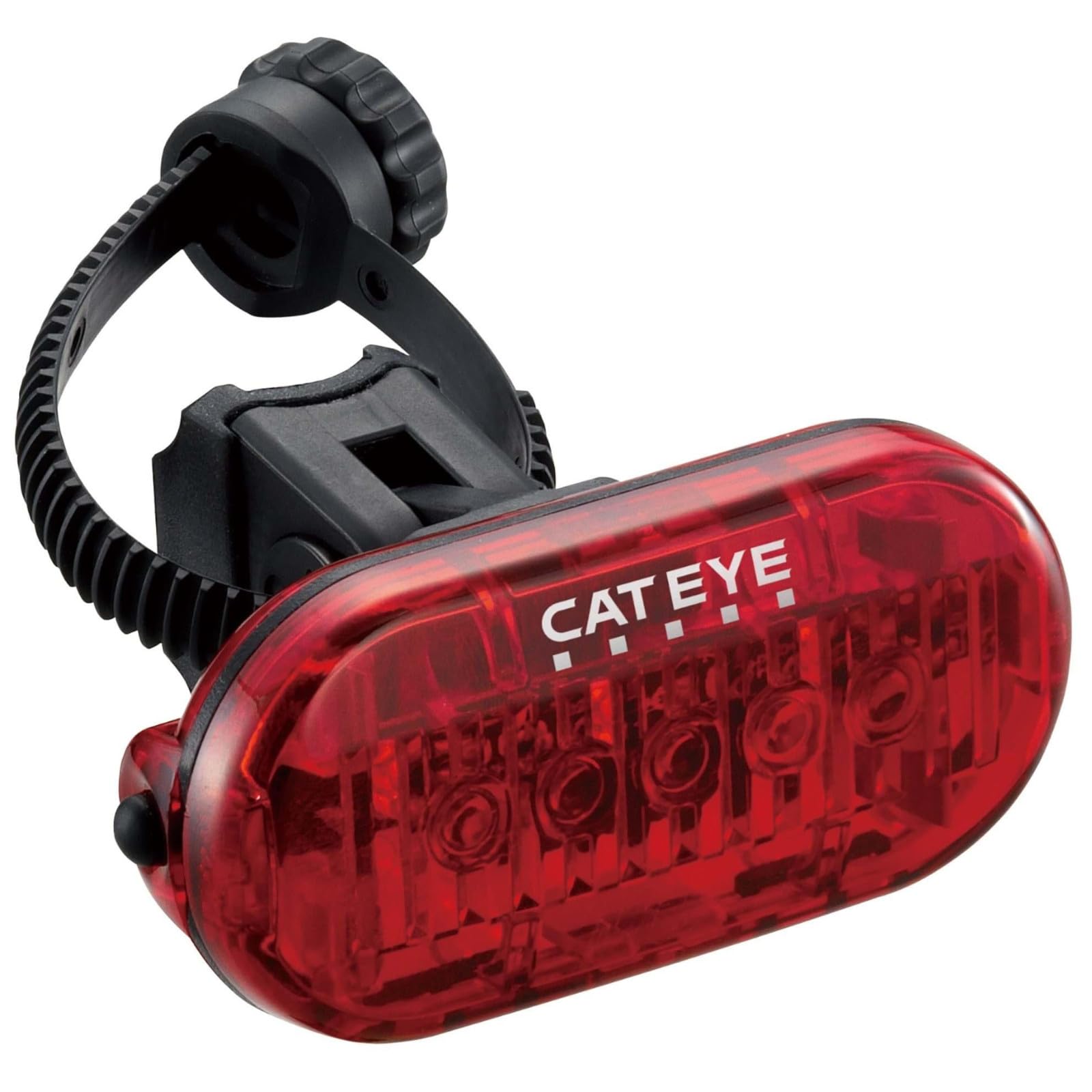 Red Bicycle Light, IPX6 Water Resistant, Handlebar Mount, 1 Setting
