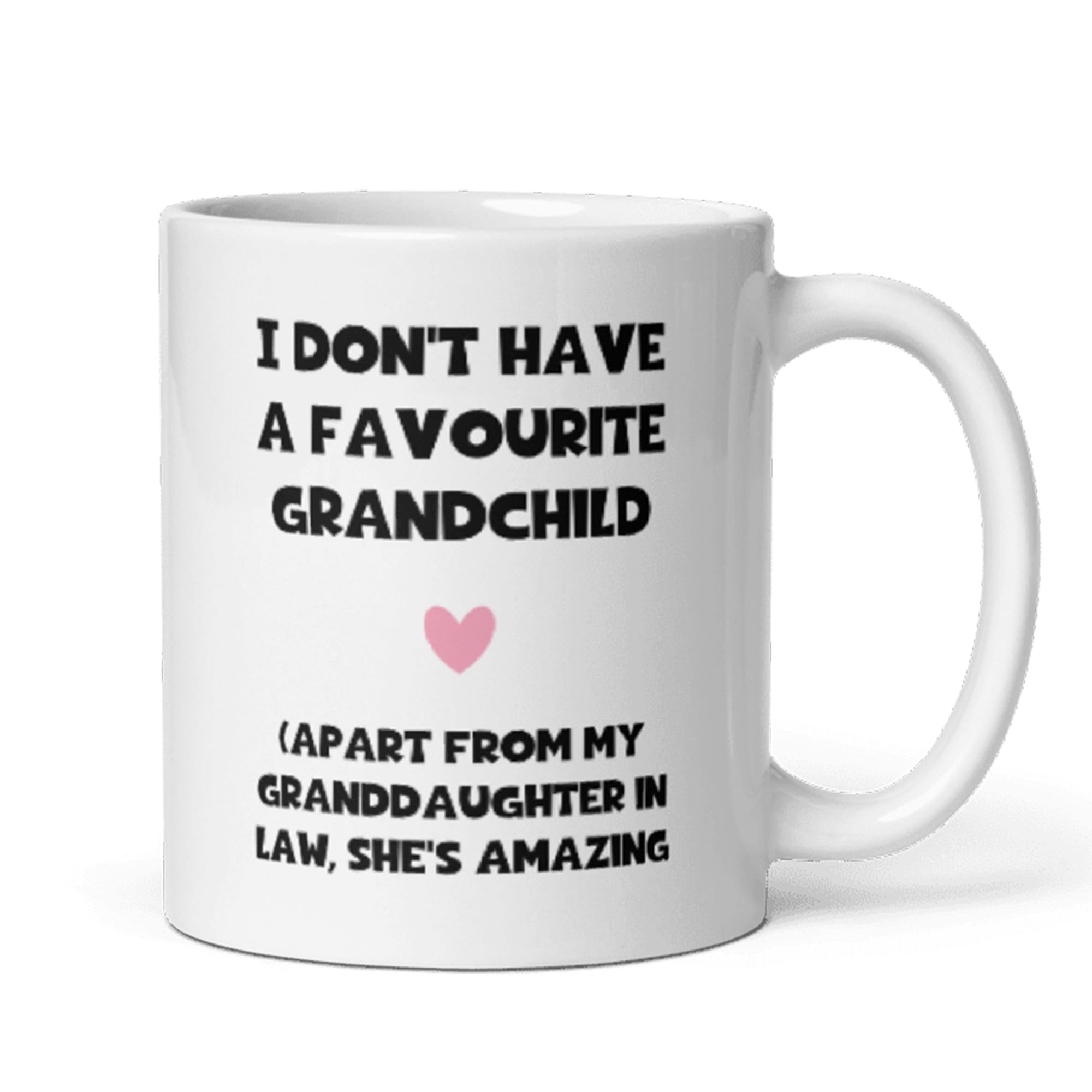 Confidently Quirky - Favourite Child Granddaughter In Law White Mug, Funny Grandmother in Law Birthday Gift, Joke Boyfriend's Grandma Gift, Grand Mother In Law Mother's Day