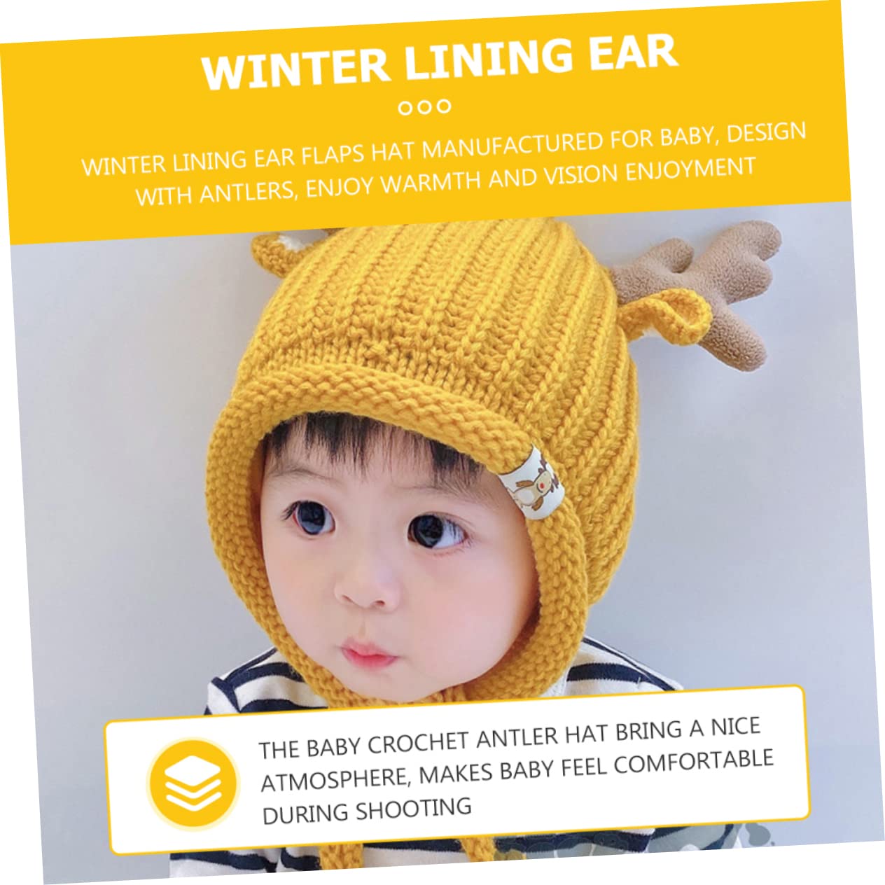 IMIKEYA 3St Strickmütze Weihnachtsmütze für Kinder roter Kopfschmuck Babymützen Kinder wintermütze Kostümhaube Mützen für Babys Baby Bommelmütze Wintermütze Foto Warmer Hut