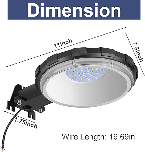 Miniatura 5 de Luz LED de granero, iluminación del atardecer al amanecer para exteriores con 100 W 10000 lm 5000 K luz diurna, luces de inundación de seguridad