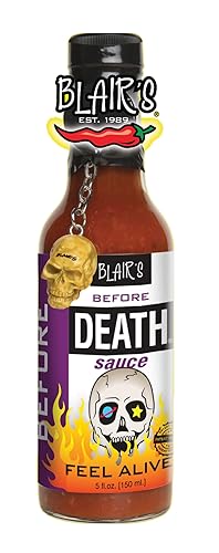 Miniatura 3 de Blair's Salsa Antes de la Muerte con cadena de habanero y calavera, 5 onzas, calor suave, salsa de mesa perfecta para cada comida