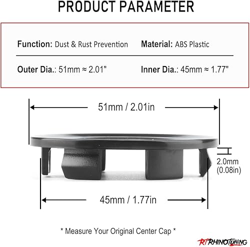Miniatura 2 de Juego de 4 tapas centrales de cubo de rueda de 1.969 in (1.97 pulgadas) para CX-5 CX-7 ix35 Malibu Tahoe Camry Corolla 350Z #Reemplazo