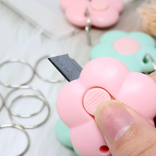 Miniatura 5 de Honbay 6 piezas creativas y lindas mini cuchillos de utilidad portátiles cuchillo de arte retráctil, cuchillo de sobre retráctil, abridor de cartón,