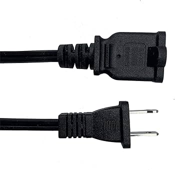 Amazon.com: 15 Foot Extension Cord, Black Two Prong Power