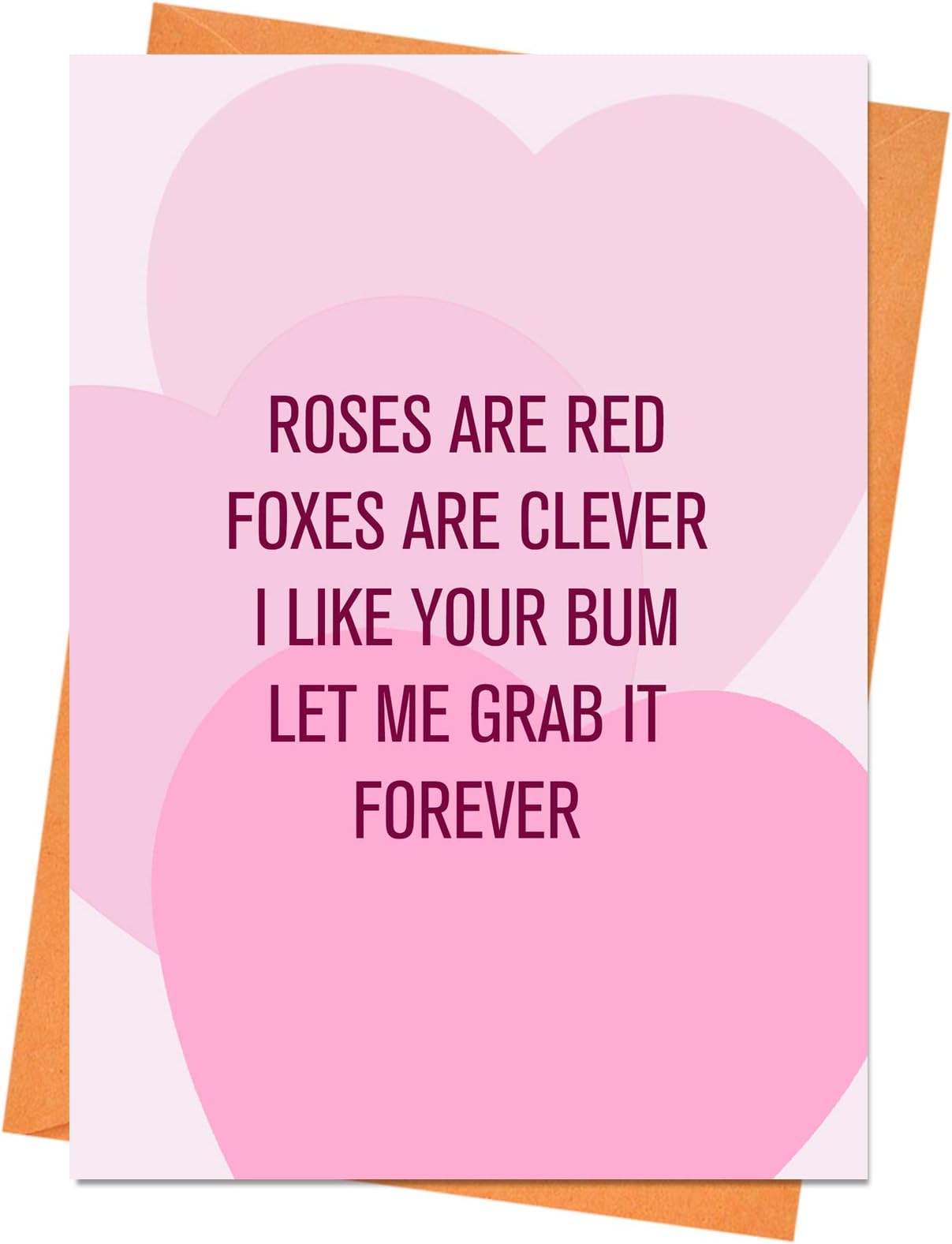 Funny Anniversary Card, Funny Love Card, Rude Card, Valentines Card - Roses are Red, Foxes are Clever Greeting Card