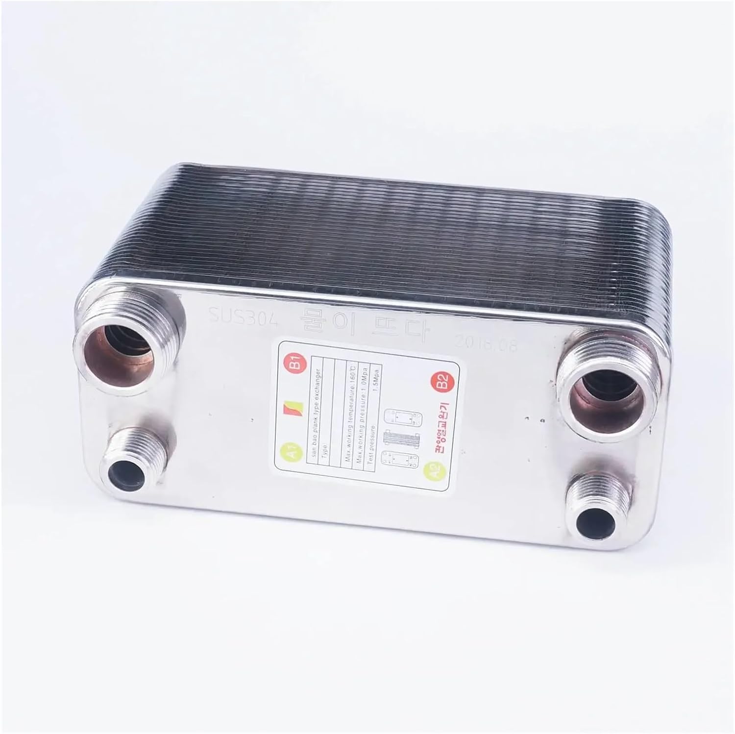 60 Plates Heat Exchanger Beer Wort Chiller Cooler SUS 304 Stainless Steel