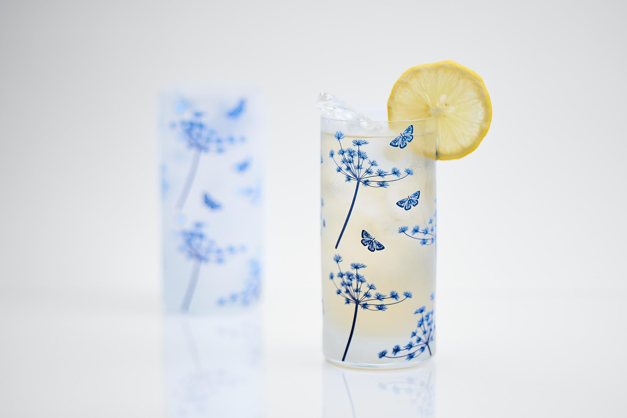 GOLDEN QUEENS Glass Tumblers - Set of 6 | Drinking Glasses for Water, Juice, Cold Drinks, Mojitos, Cocktails (Fluttering Butterfly) 300 ml (B0DFW9Z5ZZ) Amazon Price History, Amazon Price Tracker