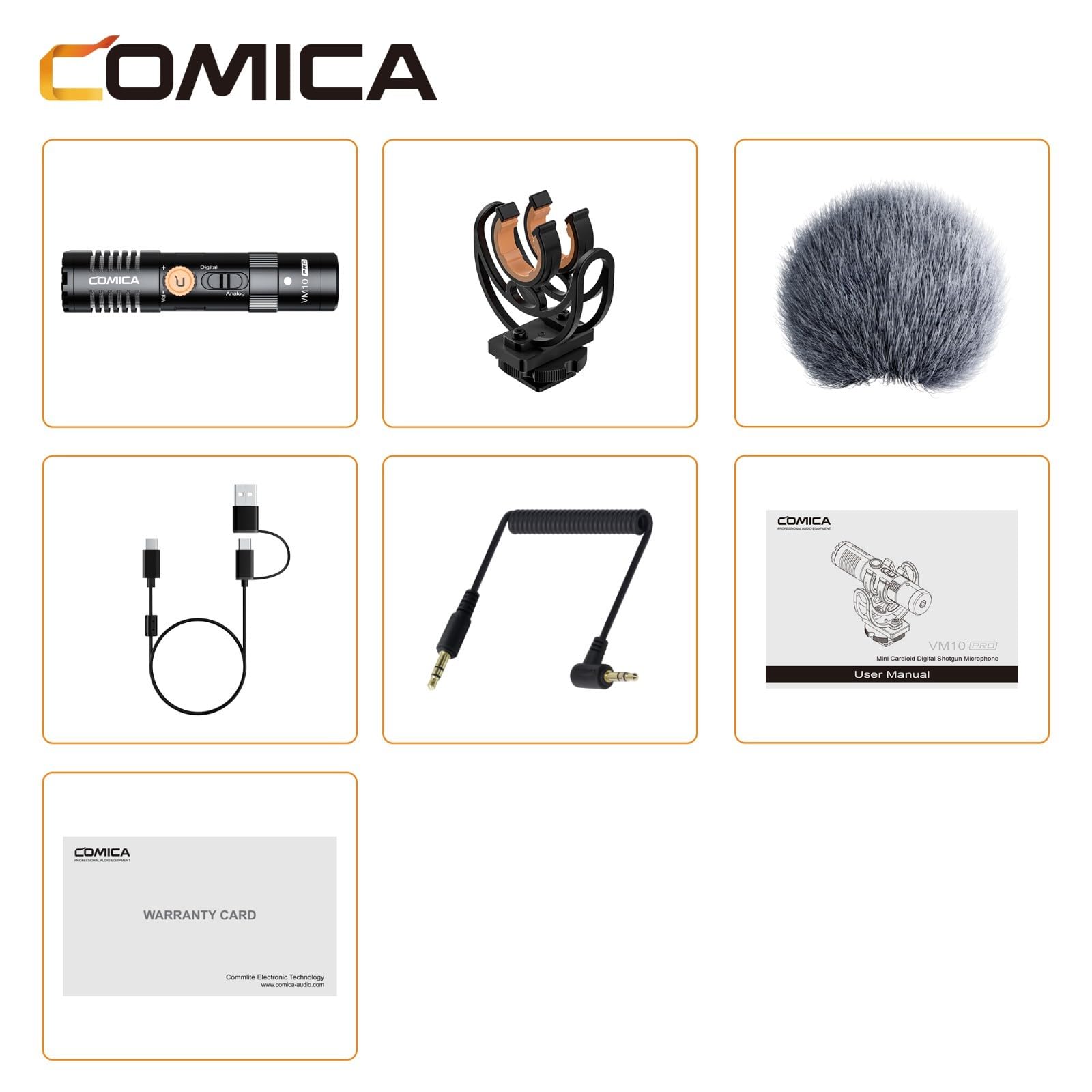 COMICA VM10 PRO Richtmikrofon Kamera Mikrofon, USB-C-Mikrofon für Kamera, Smartphone,PC. Ideal für Vlogging, Live-Streaming, Aufzeichnen. Dual-Mode Vifeo USB Shotgun-Mik mit Verstärkungsregelung
