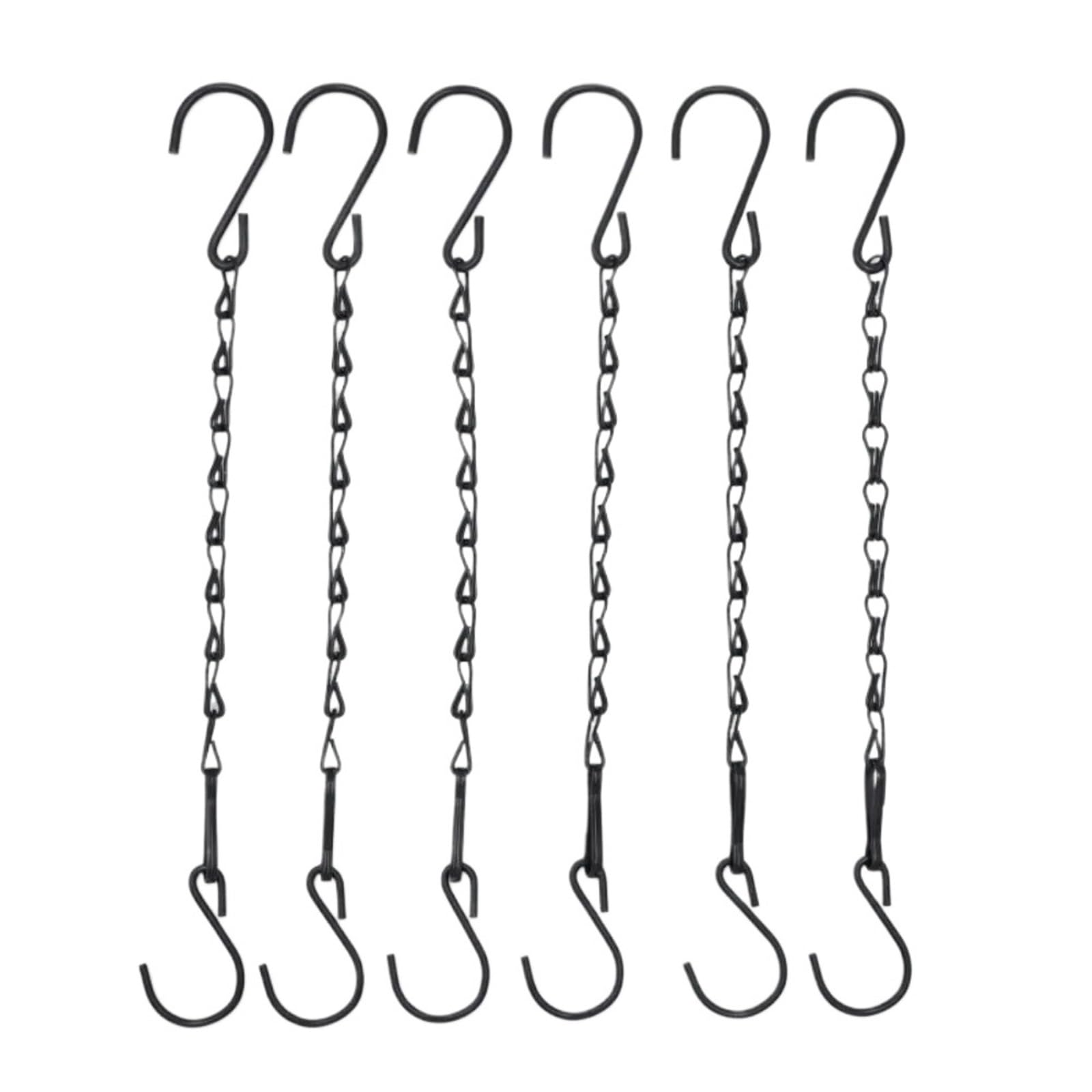 SQQCREATO Hanging Basket Chains 10Pcs Twisted Double Hook Hanging Baskets Chains 25cm Adjustable Plant With S Hooks Iron Flower Pot