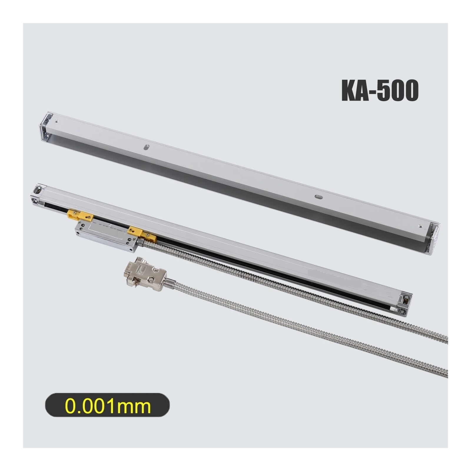 Liniał liniowy, KA500 120 170 220 270 320 370 420 470 520 mm 0,001 Wąska skala liniowa KA-500 Mały cienki 1 um optyczny enkoder do tokarki i frezarki do frezarki tokarki(KA500-1um-70mm)