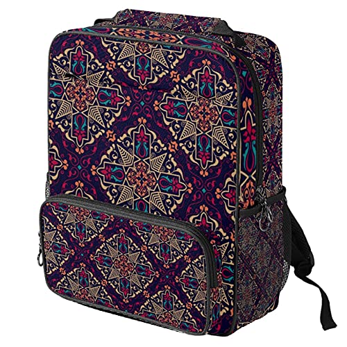 Sac à dos ordinateur portable avec imprimé mandala violet élégant pour le travail