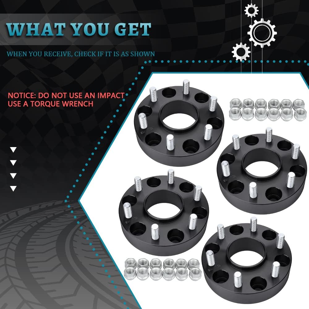 IRONTEK 1.5 inch 6x139.7mm Wheel Spacers for Chevy GMC 6x5.5 4PCS Hubcentric Spacers 14x1.5 Studs 78.1mm Hub Bore for Cadillac Escalade 99-24, for Chevrolet Silverado 1500/Tahoe 01-24, for GMC Yukon