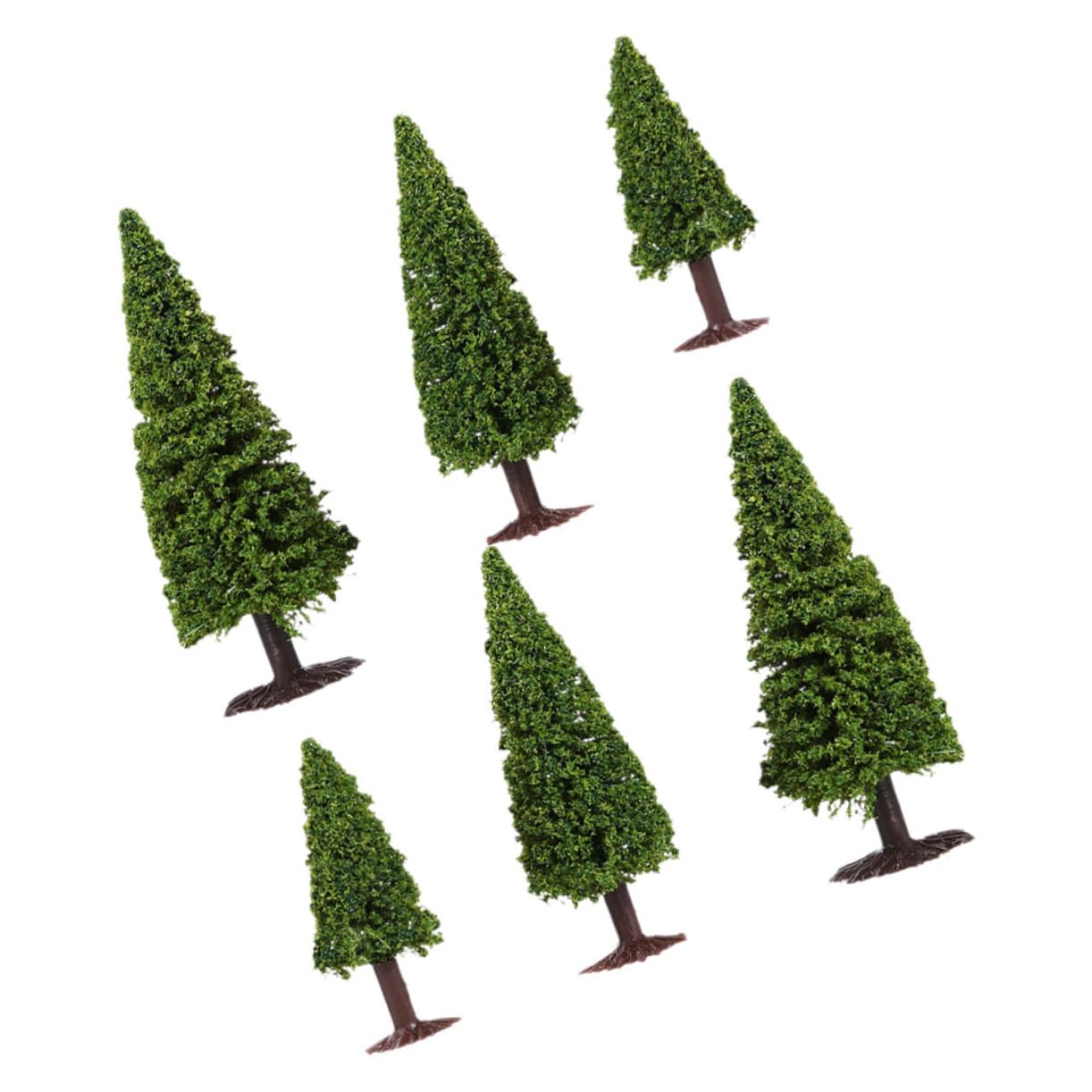 SHINEOFI 24pezzi Miniature Pine Tree Model for Train Scenery and Architectural Dioramas and Iron for Landscape Decoration