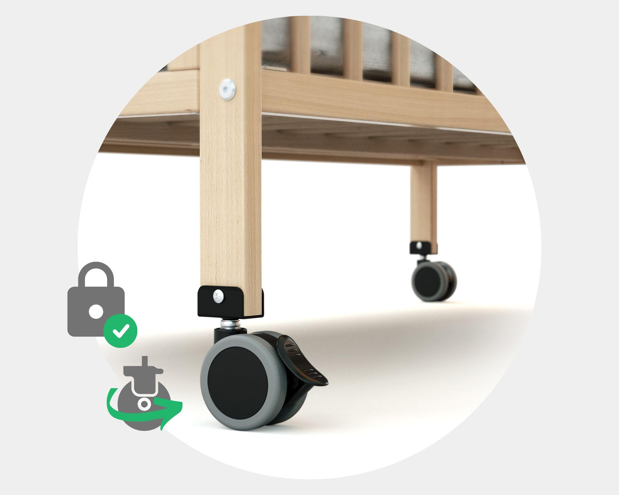 AT4 - Lit bébé Pliant Professionnel 60x120cm Essentiel Blanc | Bois Massif | Confort de Sommeil | Sommier à Lattes | Rangement Facile | Emplacement pour Matelas | Pliable | Assistante Maternelle