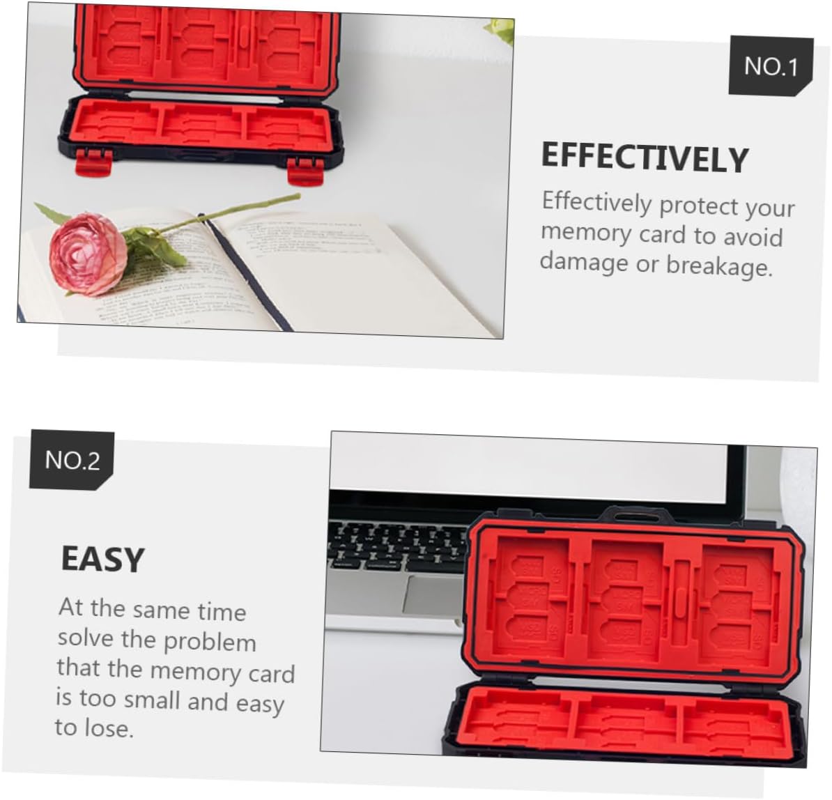 Portable Memory Cards Organizer Protective ABS Case for Cf Cards