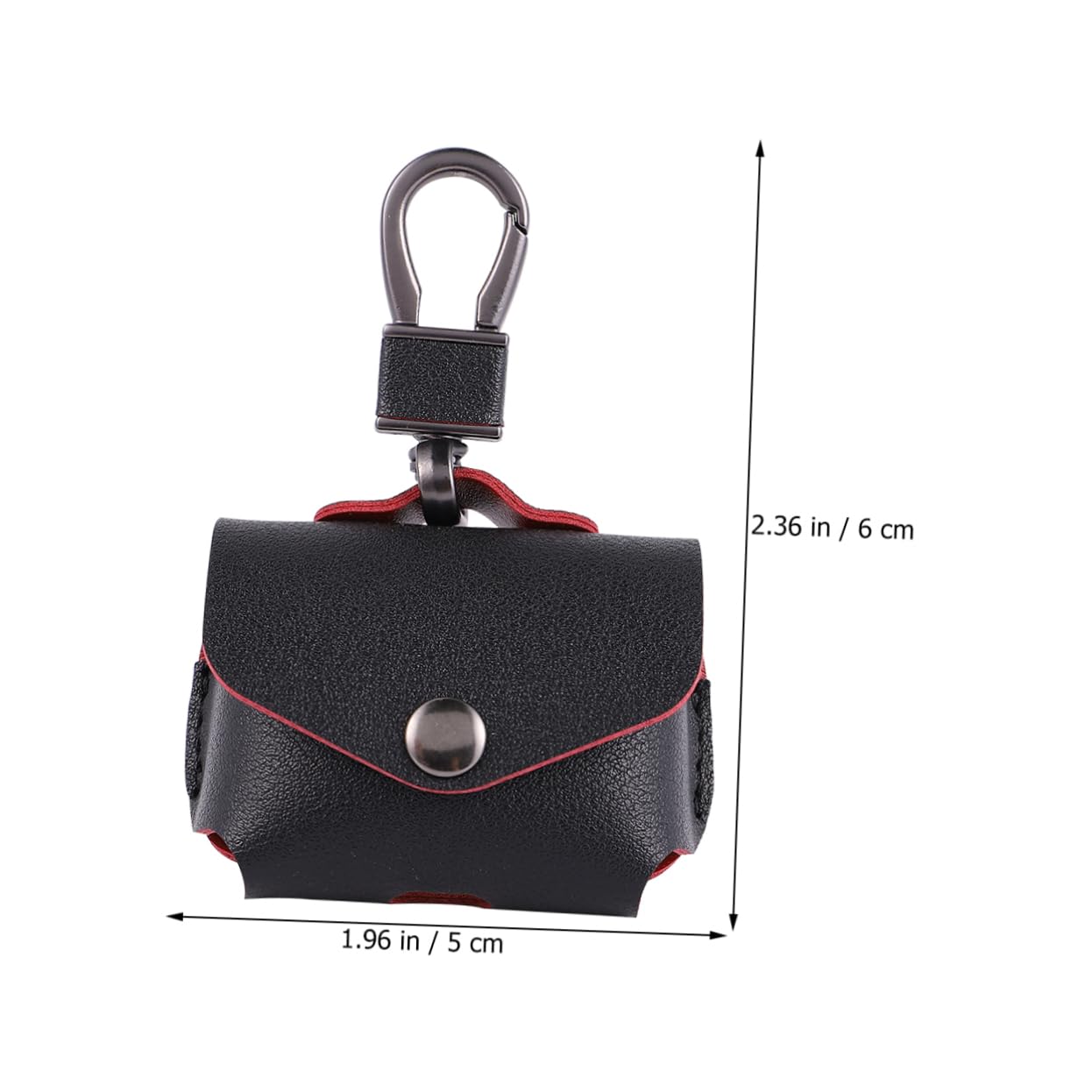 HOMSFOU 3pezzi Borsa Pelle Di Per Custodia Auricolari Wireless Con Moschettone Copertura Protettiva Con Chiusura Scatto Pochette Compatibile Con Pro Nera