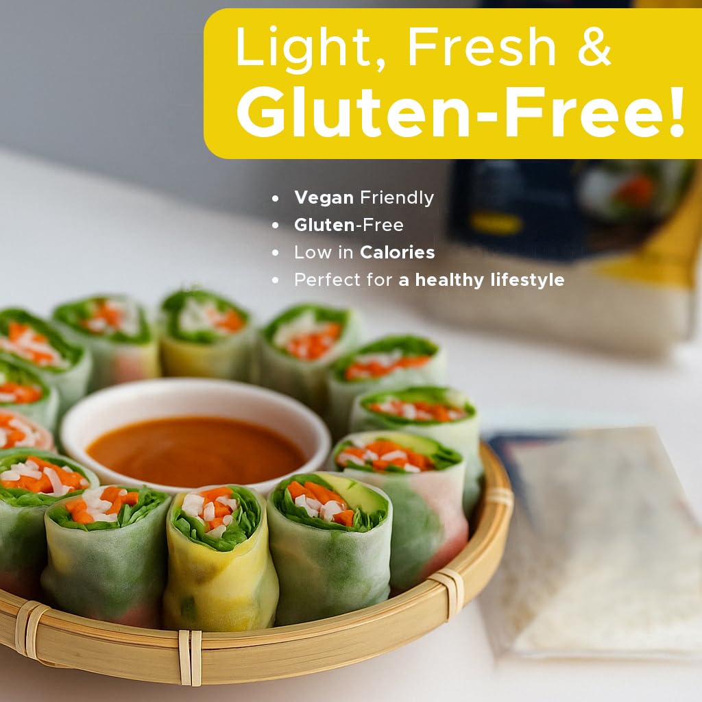 Triple Elephant Rice Paper Banh Trang - 400g | Authentic Vietnamese Spring Roll Wrapper for Fresh Rolls, Pho, and More - Image 6 thumbnail