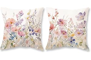 Floral Spring Pillow Covers - Enhance Your Décor with Vibrant Blooms