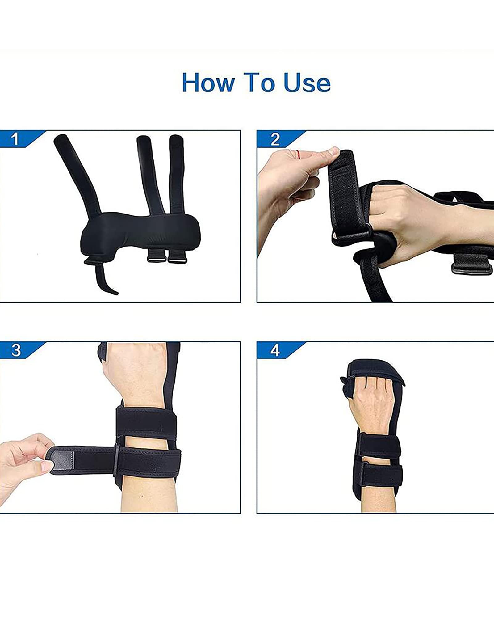 Férula de mano en reposo para carrera, soporte para muñeca, inmovilizador nocturno ajustable, muñequera para corrección, comodidad y alivio del dolor, derecha, pequeña (derecha L)