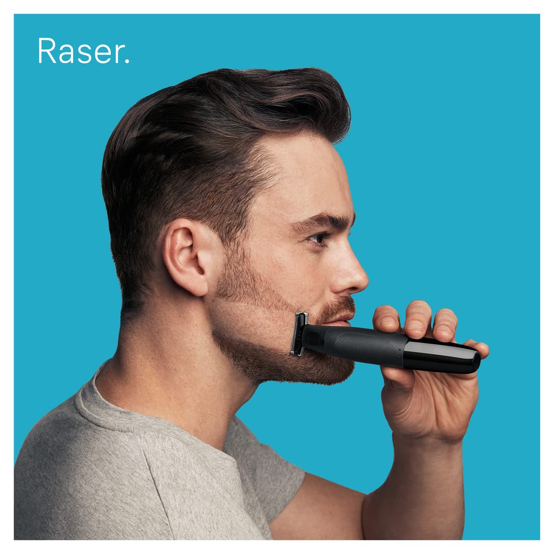 Braun Series X, Tondeuse hybride électrique pour hommes, visage et corps, avec 5 peignes, lame 4D innovante, + rasoir avec sabot bidirectionnel et tête flexible pour un rasage rapide