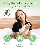 Vista 2 de Third of Life Almohada cervical NuMOON Aloe Vera Almohada de espuma viscoelástica para aliviar el dolor de cuello y hombros Durmientes de lado